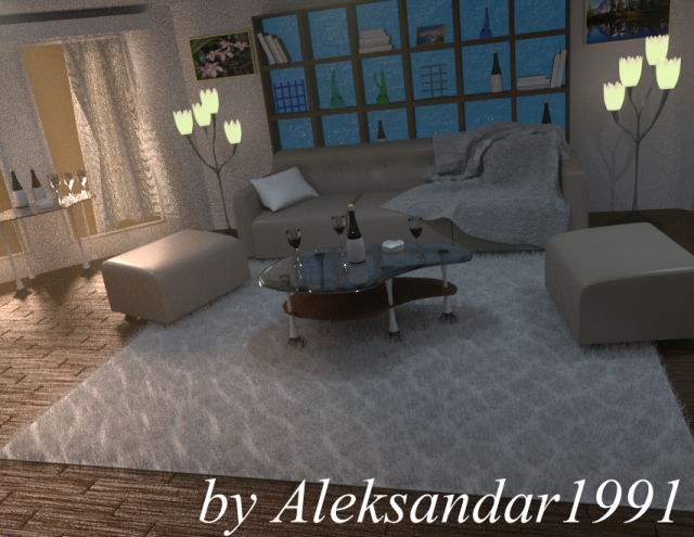 beautiful room for relaxing 3D Model .c4d .max .obj .3ds .fbx .stl .blend
