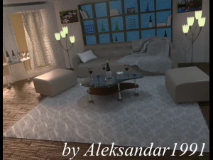 リラックスできる美しい部屋 3Dモデル