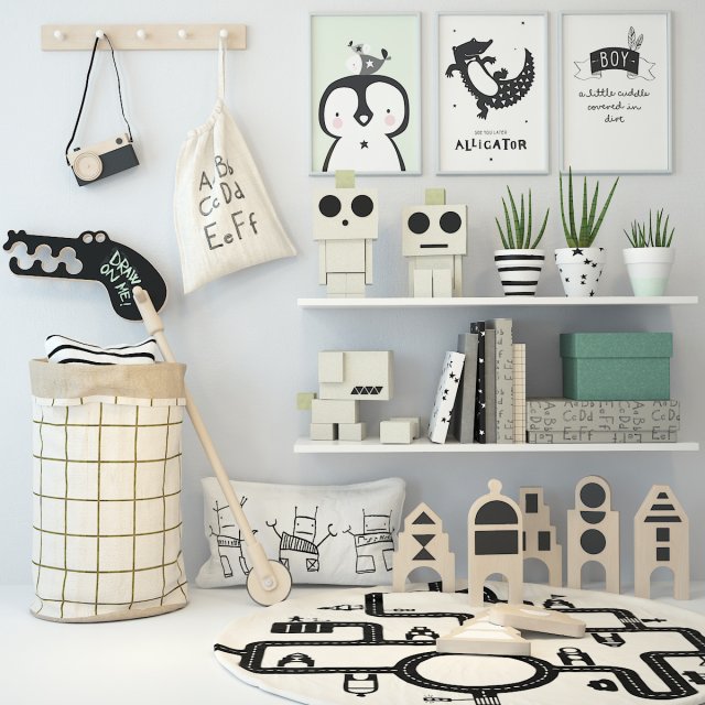 nursery decorating 1 Modelo 3D .c4d .max .obj .3ds .fbx .stl .blend 