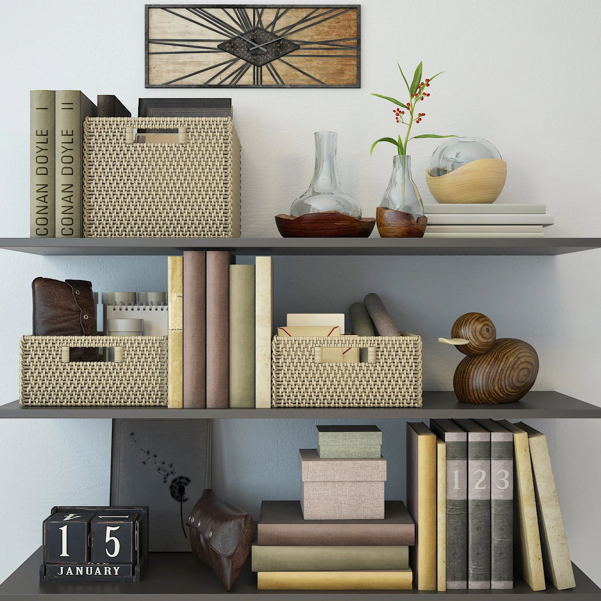 decor set 1 3D Model .c4d .max .obj .3ds .fbx .stl .blend 
