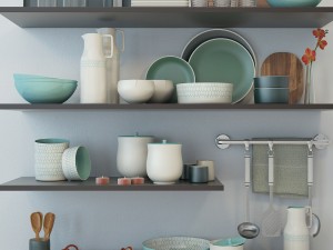 set for kitchen 2 Model 3D