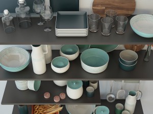 set for kitchen 2 3D मॉडल
