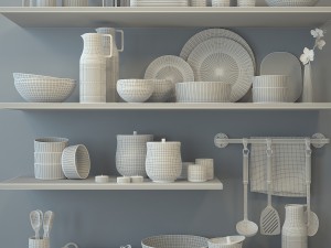 set for kitchen 2 3D मॉडल