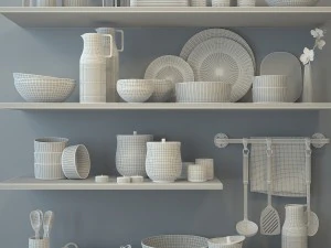 set for kitchen 2 3D Model