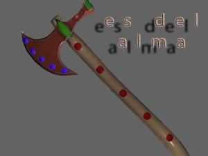 battle axe with hammer 3D Model