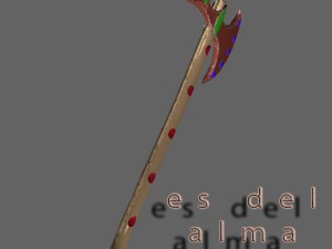battle axe with hammer 3D Model