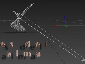 battle axe with peak Modello 3D