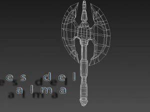 short double axe 3D Model