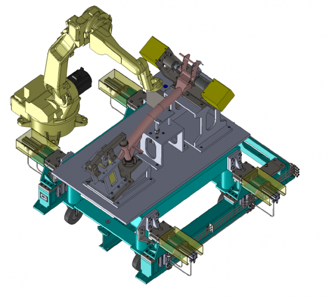 robot system welding with jig fixture 3D-Modell .c4d .max .obj .3ds .fbx .stl .blend 