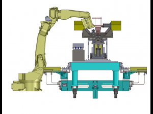 robot system welding with jig fixture 3D-Modell