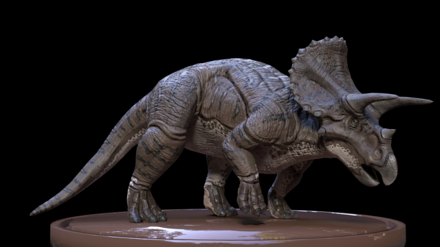 3d triceratops 3Dモデル .c4d .max .obj .3ds .fbx .stl .blend