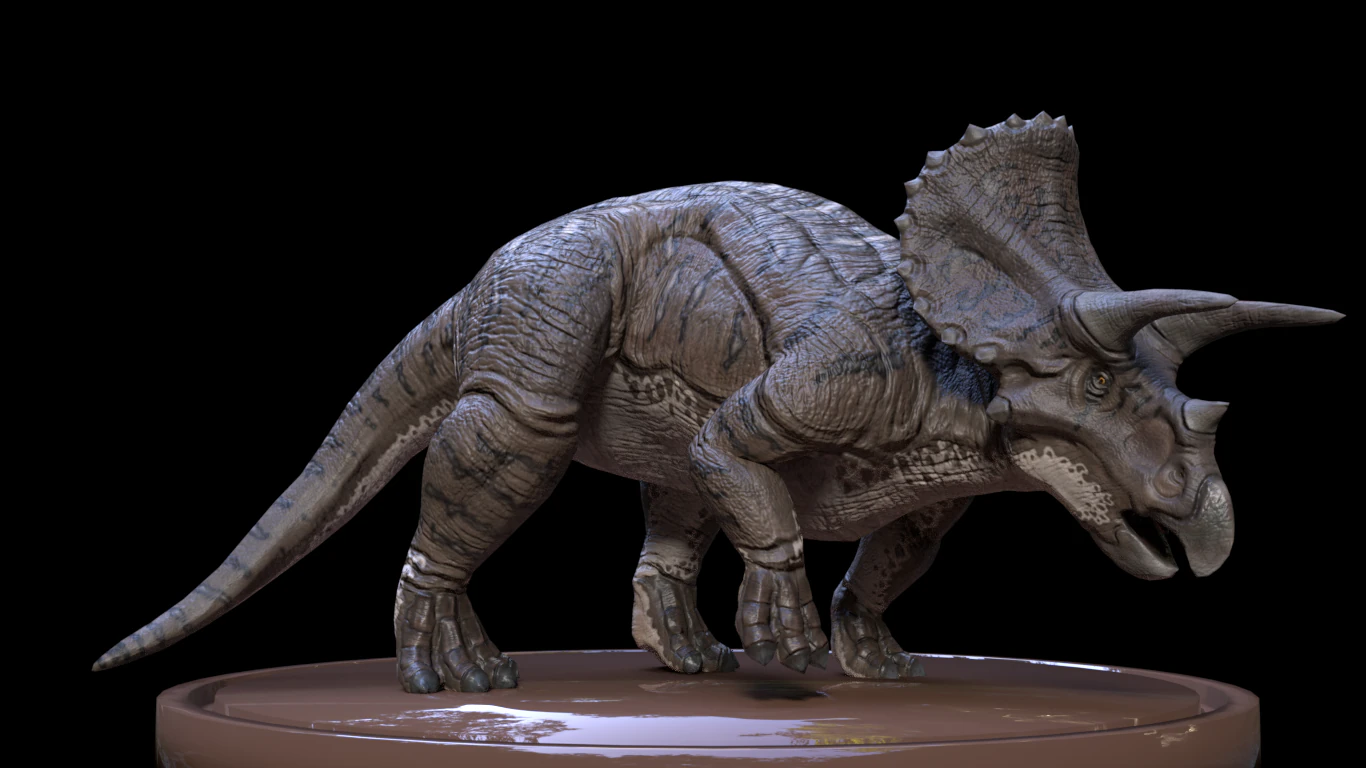 3d triceratops 3D Model .c4d .max .obj .3ds .fbx .stl .blend