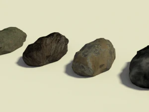 basit taş paketi 01 3D Model