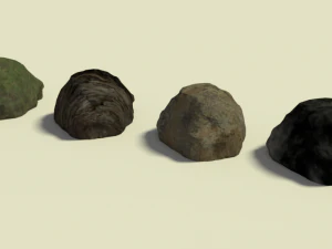 simple stone pack 01 3D Model