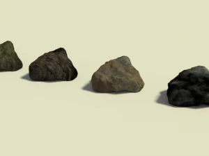 simple stone pack 01 3D Model