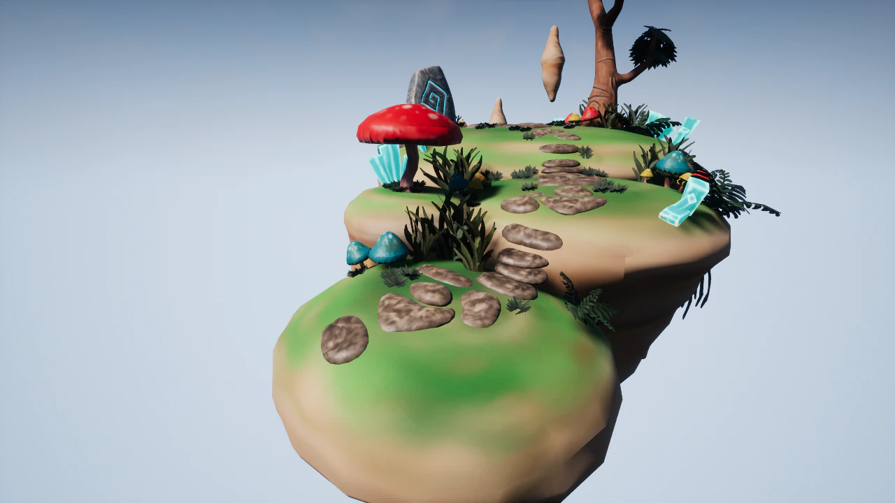 floating island 01 3D Model .c4d .max .obj .3ds .fbx .stl .blend 