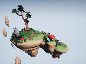 floating island 01 Modèle 3D