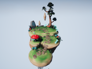 floating island 01 Modèle 3D