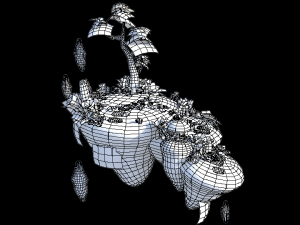 floating island 01 Modèle 3D