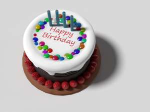 birthday cake 3D मॉडल