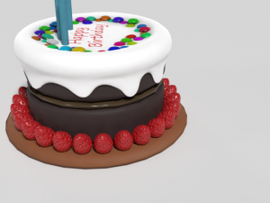birthday cake 3D मॉडल