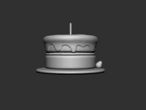 torta de cumplea&ntilde;os Modelo 3D