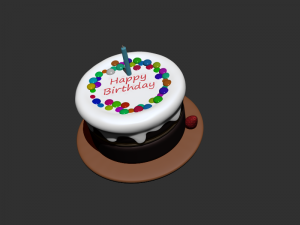 birthday cake 3D मॉडल