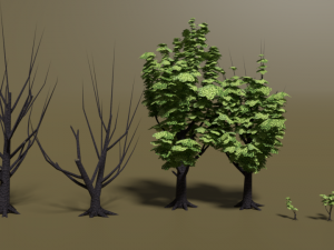 cartoon tree 01 3D Model
