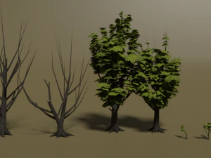 cartoon tree 01 3D Model