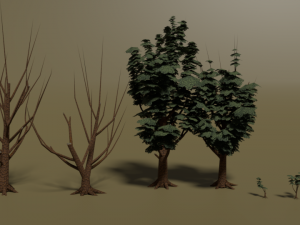 cartoon tree 01 3D Model
