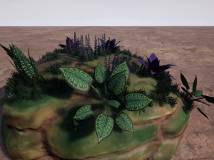 cartoon plants 01 3D Model