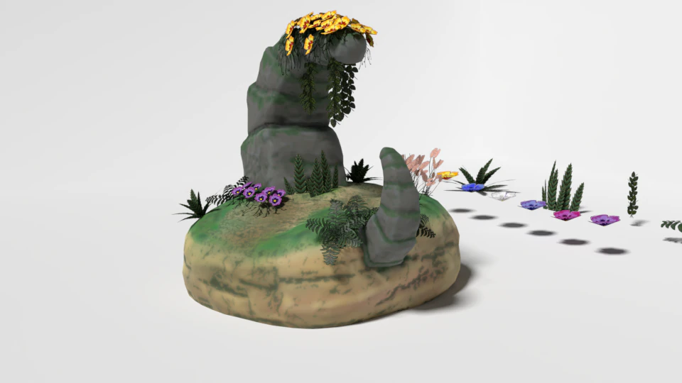 cartoon plants 02 3D Model .c4d .max .obj .3ds .fbx .stl .blend 