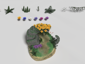 cartoon plants 02 3D 模型
