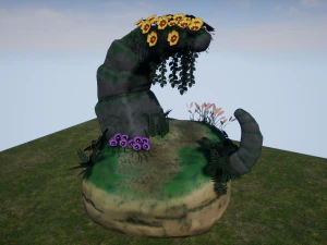 cartoon plants 02 3D Model