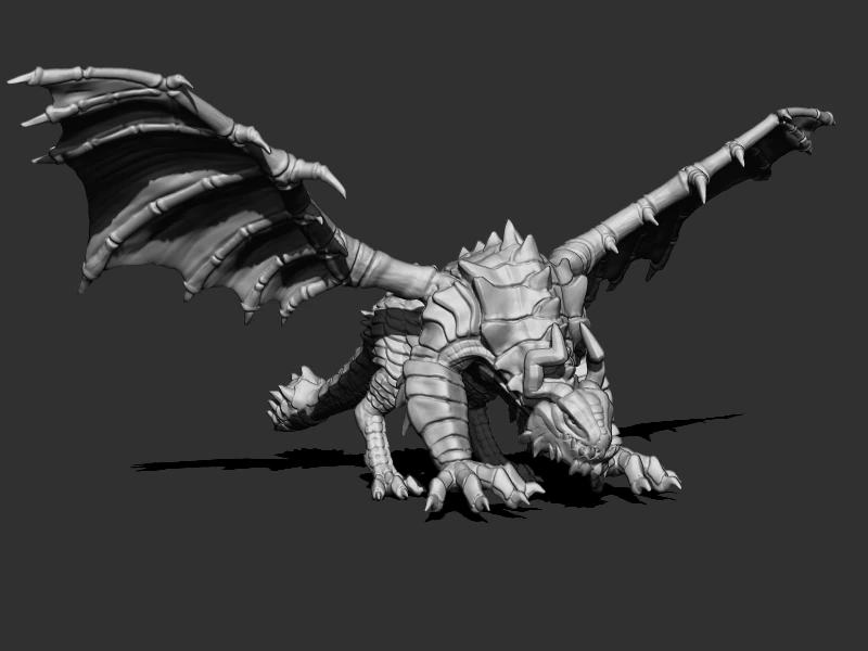 elemental dragon 3D Model .c4d .max .obj .3ds .fbx .stl .blend 