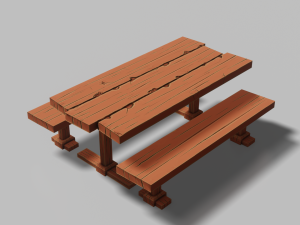 table set 01 3D 모델