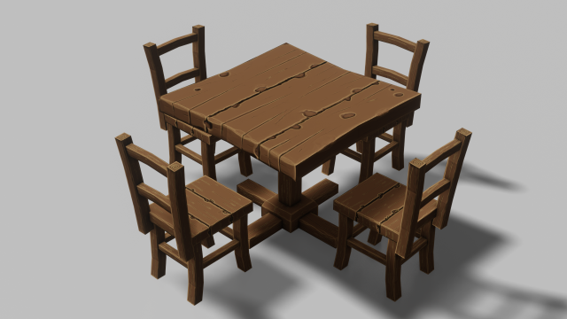 table set 03 3D 模型 .c4d .max .obj .3ds .fbx .stl .blend 