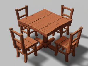 table set 03 3D 模型