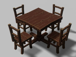 table set 03 3D 模型