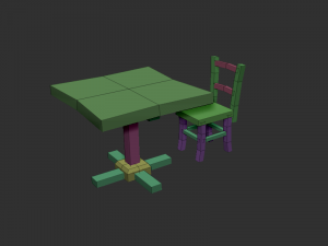 table set 03 3D 模型