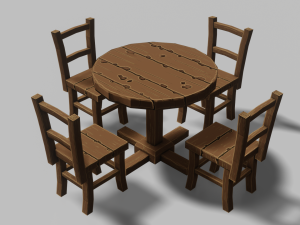 table set 04 3D मॉडल
