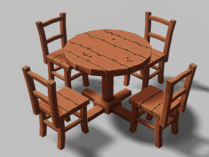 table set 04 Model 3D