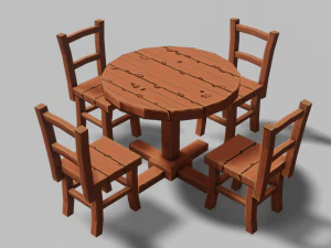 conjunto de mesa 04 Modelo 3D
