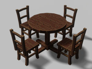 conjunto de mesa 04 Modelo 3D