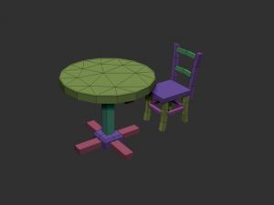 table set 04 Model 3D