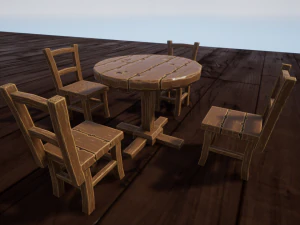 conjunto de mesa 04 Modelo 3D