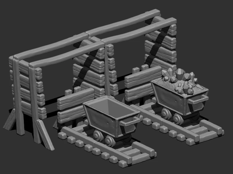 3d printing mine props 3D Print Model .c4d .max .obj .3ds .fbx .stl .blend 