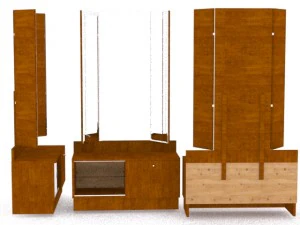 Spalier mit Zerkalom 3D Modell