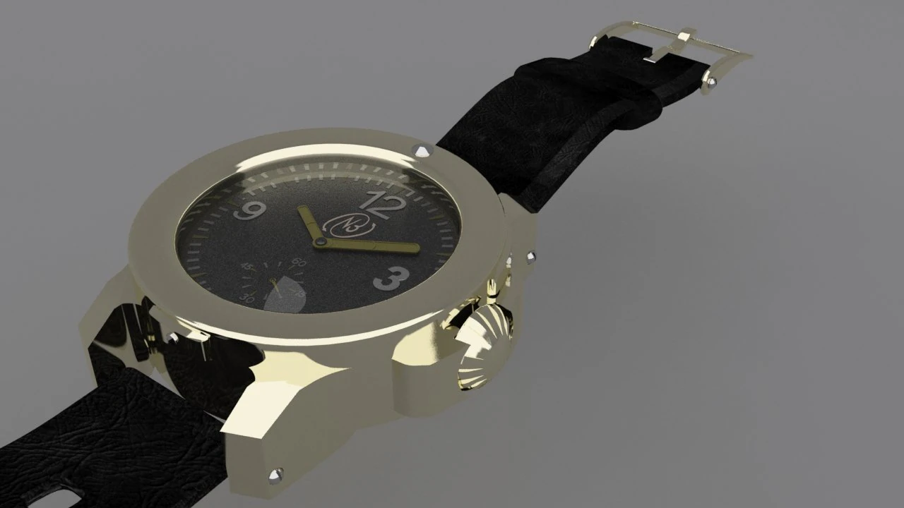 watch ennebi fondale vintage bronzo 3D Model .c4d .max .obj .3ds .fbx .stl .blend 