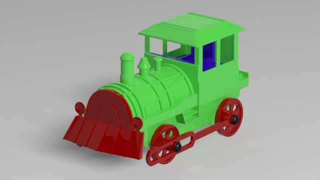 toy train 3D Модель .c4d .max .obj .3ds .fbx .stl .blend 